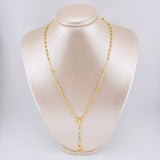 Rosario Virgen Guadalupe Diamantado 7.25 g / 50 cm / 3 mm - 4 mm Oro Amarillo 18K
