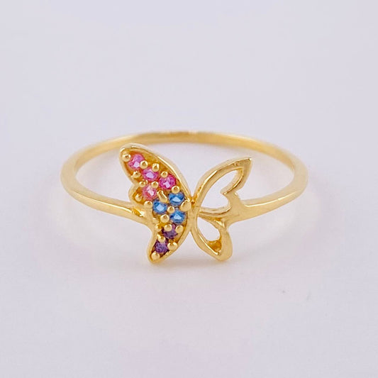 Anillo Mariposa 1 g / T4 1/2 Oro Amarillo 18K