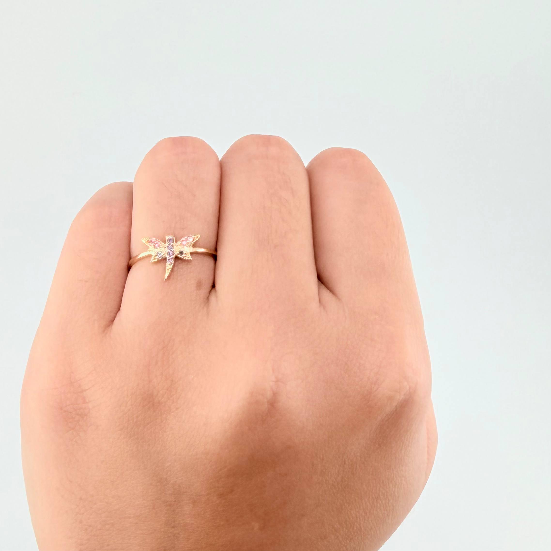 Anillo Libelula 0.95 g / T4 1/2 Oro Amarillo 18K