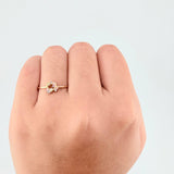 Anillo Destellos Corazón 0.95 g / T8 1/2 Oro Amarillo 18K