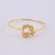 Anillo Destellos Corazón 1 g / T7 1/4 Oro Amarillo 18K