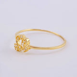 Anillo Destellos Corazón 0.9 g / T7 1/4 Oro Amarillo 18K