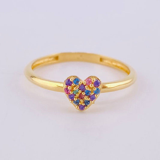 Anillo Corazón Tupido 1.6 g / T6 1/4 Oro Amarillo 18K