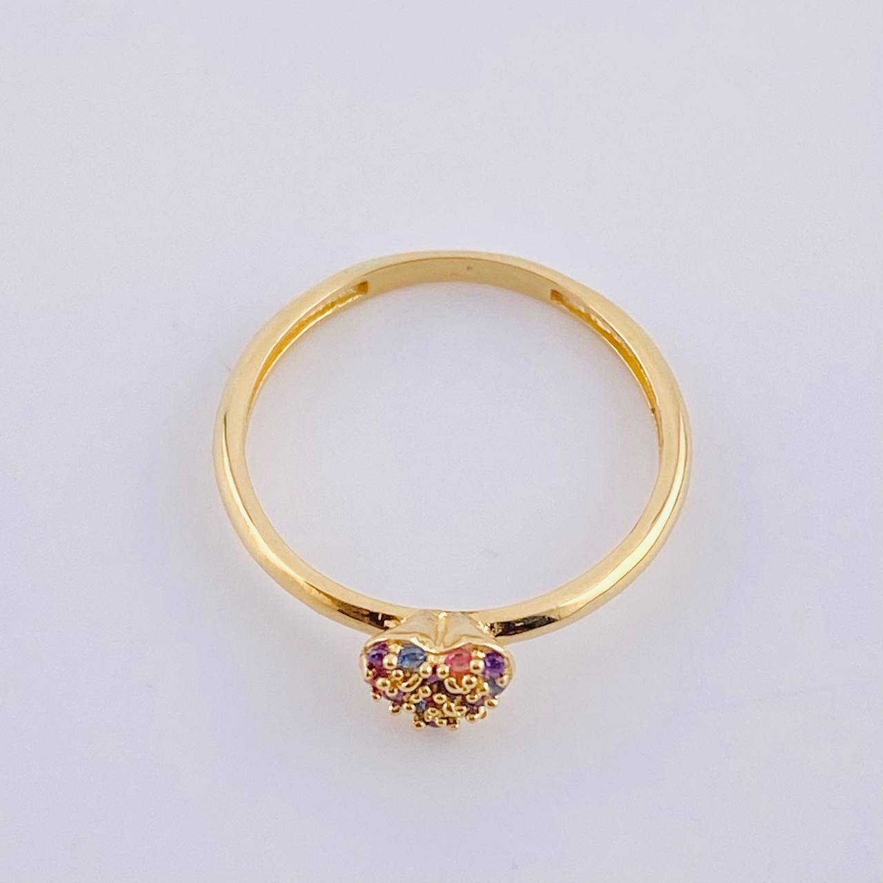 Anillo Corazón Tupido 1.6 g / T6 1/4 Oro Amarillo 18K