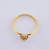 Anillo Corazón Tupido 1.6 g / T6 1/4 Oro Amarillo 18K