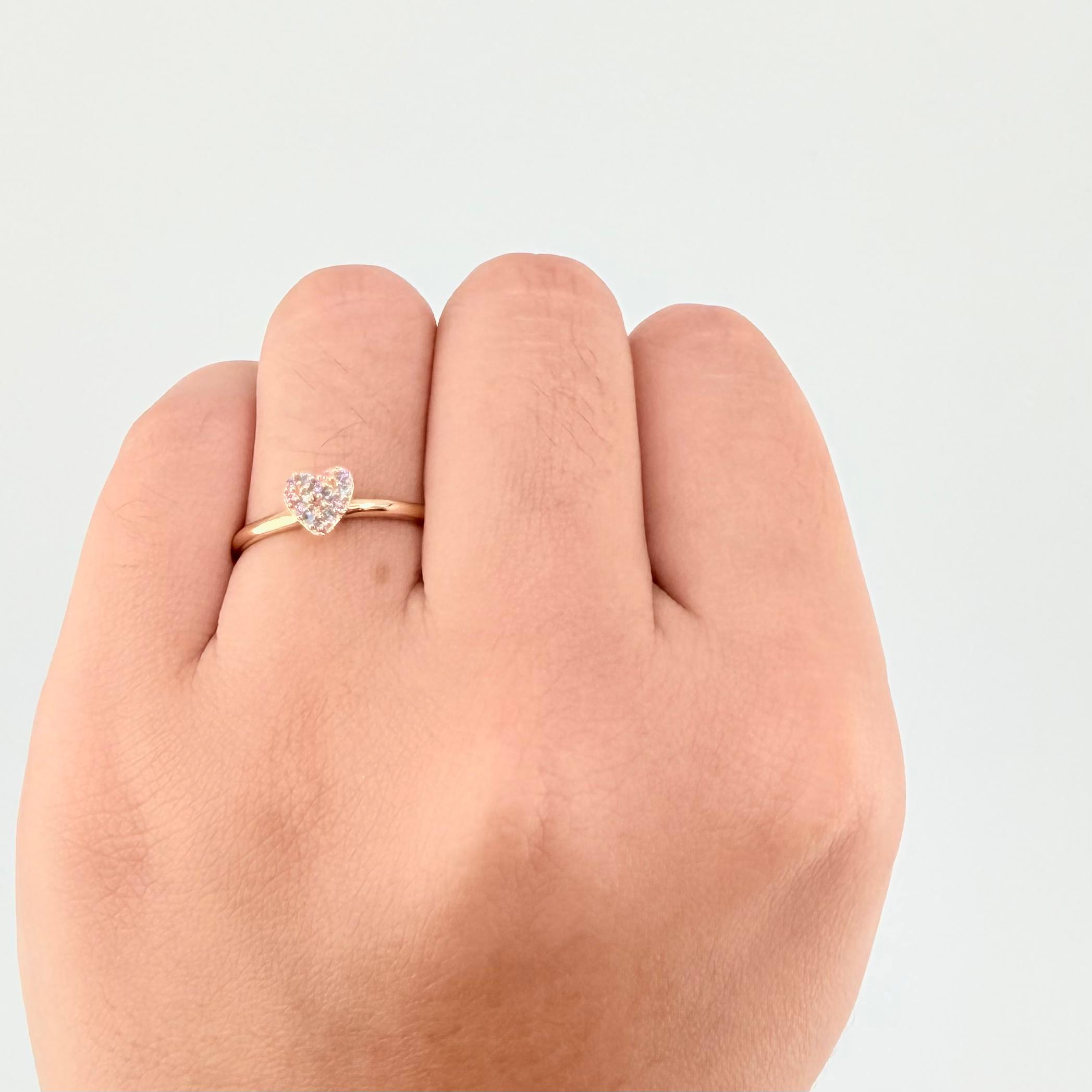 Anillo Corazón Tupido 1.35 g / T5 1/4 Oro Amarillo 18K