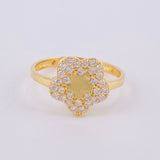 Anillo Estrella En Flor 2 g / T6 Oro Amarillo 18K