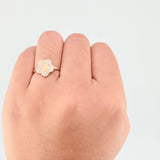 Anillo Estrella En Flor 2 g / T5 1/4 Oro Amarillo 18K
