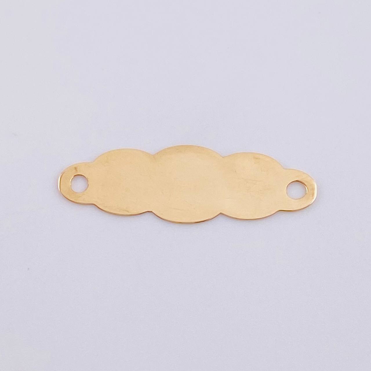 Herraje Placa Nube 0.75 g / 2.7 cm Oro Amarillo 18K