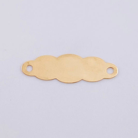 Herraje Placa Nube 0.7 g / 2.8 cm Oro Amarillo 18K