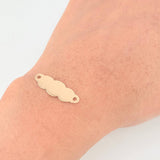 Herraje Placa Nube 0.7 g / 2.8 cm Oro Amarillo 18K