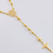 Rosario Virgen Guadalupe Corazones Diamantado 9.7 g / 52 cm / 4 mm - 5 mm Oro Amarillo 18K
