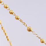 Rosario Virgen Guadalupe Corazones Diamantado 9.7 g / 52 cm / 4 mm - 5 mm Oro Amarillo 18K