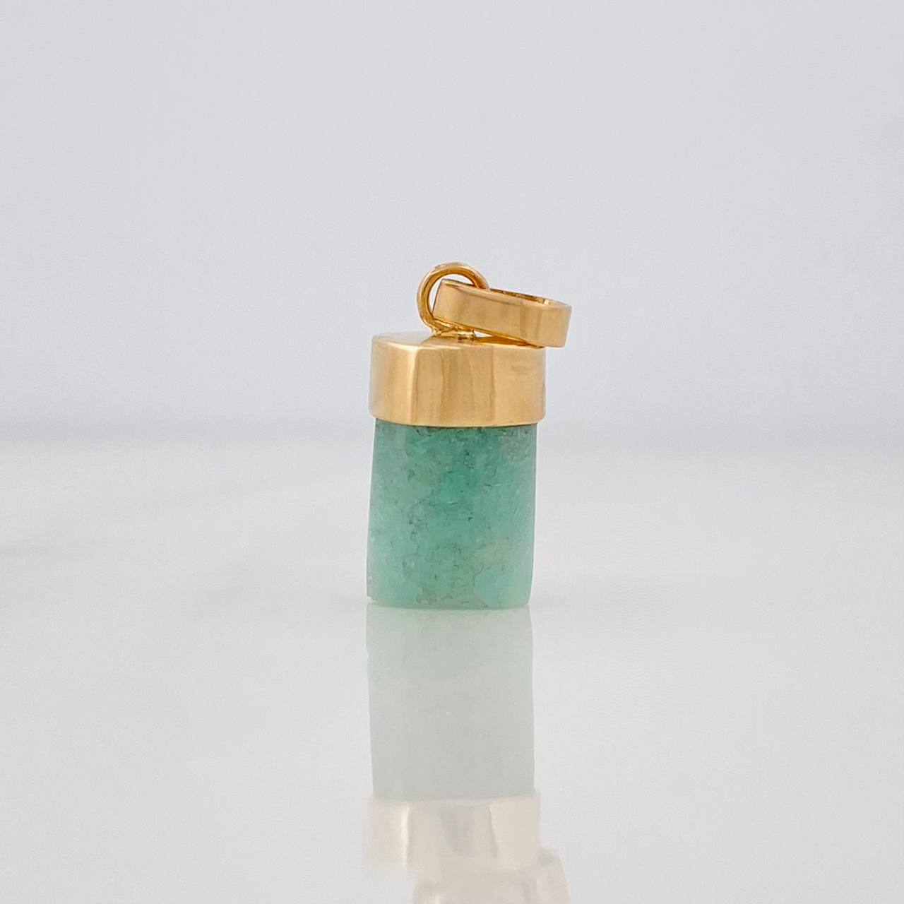 Dije Morralla Esmeralda 0.8g / 1.7cm Oro Amarillo 18K