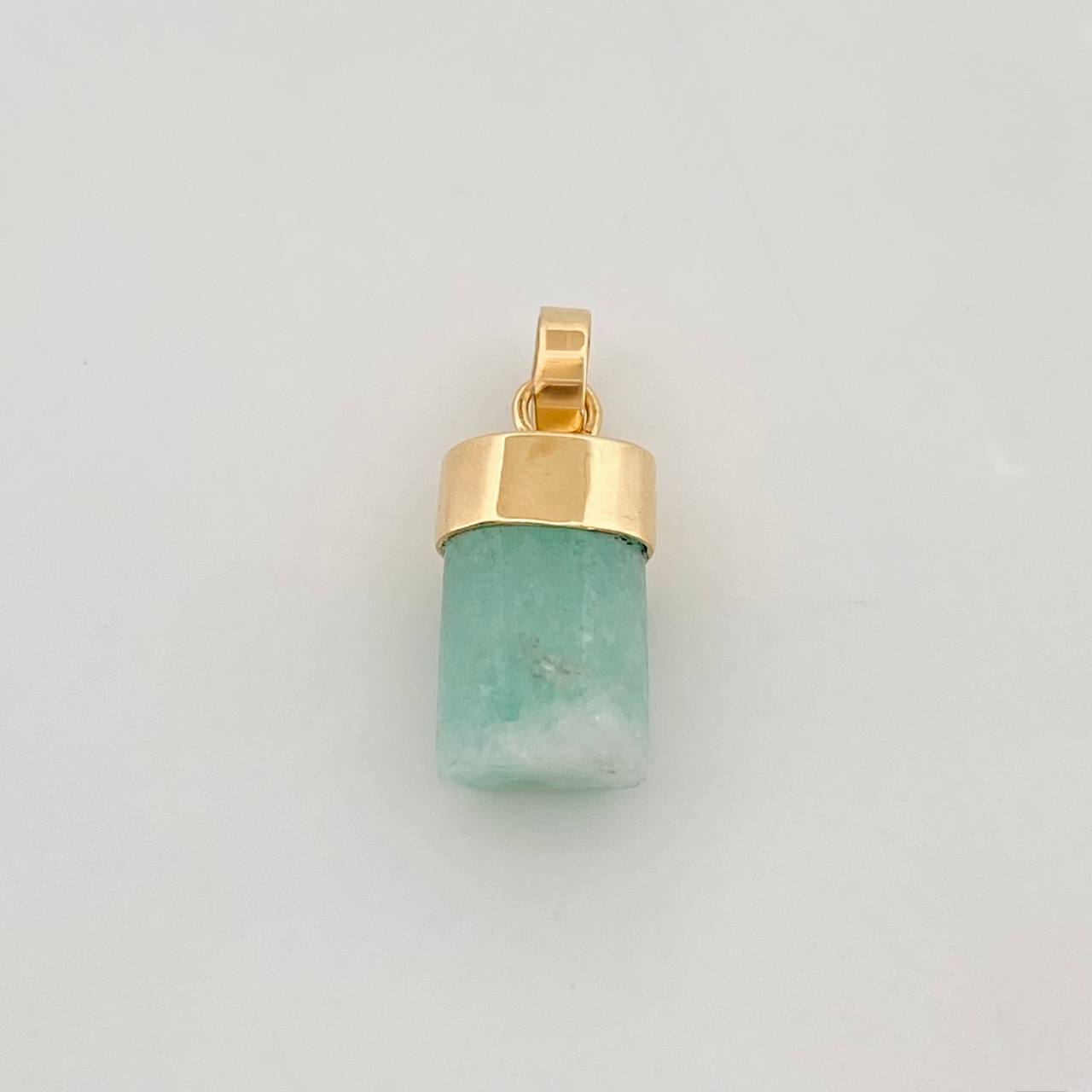 Dije Morralla Esmeralda 0.8g / 1.7cm Oro Amarillo 18K