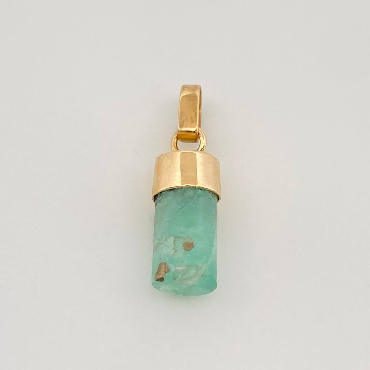 Dije Morralla Esmeralda 0.4g / 1.7cm Oro Amarillo 18K