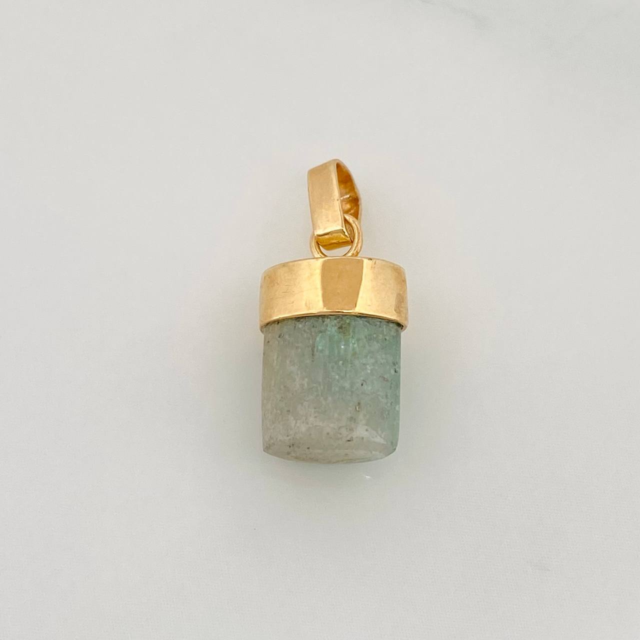 Dije Morralla Esmeralda 0.8g / 1.7cm Oro Amarillo 18K