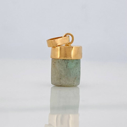 Dije Morralla Esmeralda 0.8g / 1.7cm Oro Amarillo 18K