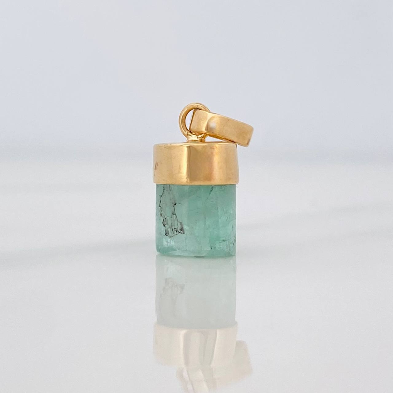 Dije Morralla Esmeralda 0.8g / 1.5cm Oro Amarillo 18K