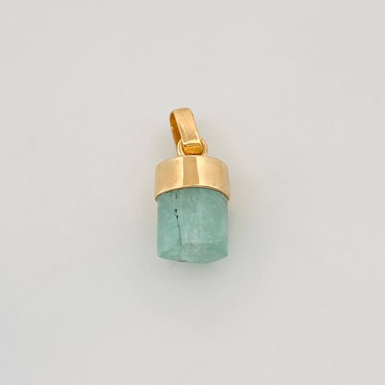 Dije Morralla Esmeralda 0.8g / 1.5cm Oro Amarillo 18K