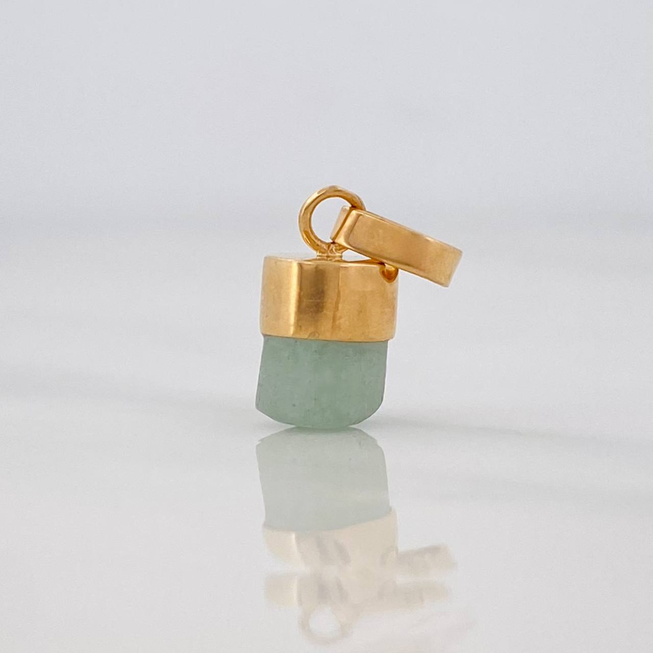 Dije Morralla Esmeralda 0.4g / 1.3cm Oro Amarillo 18K