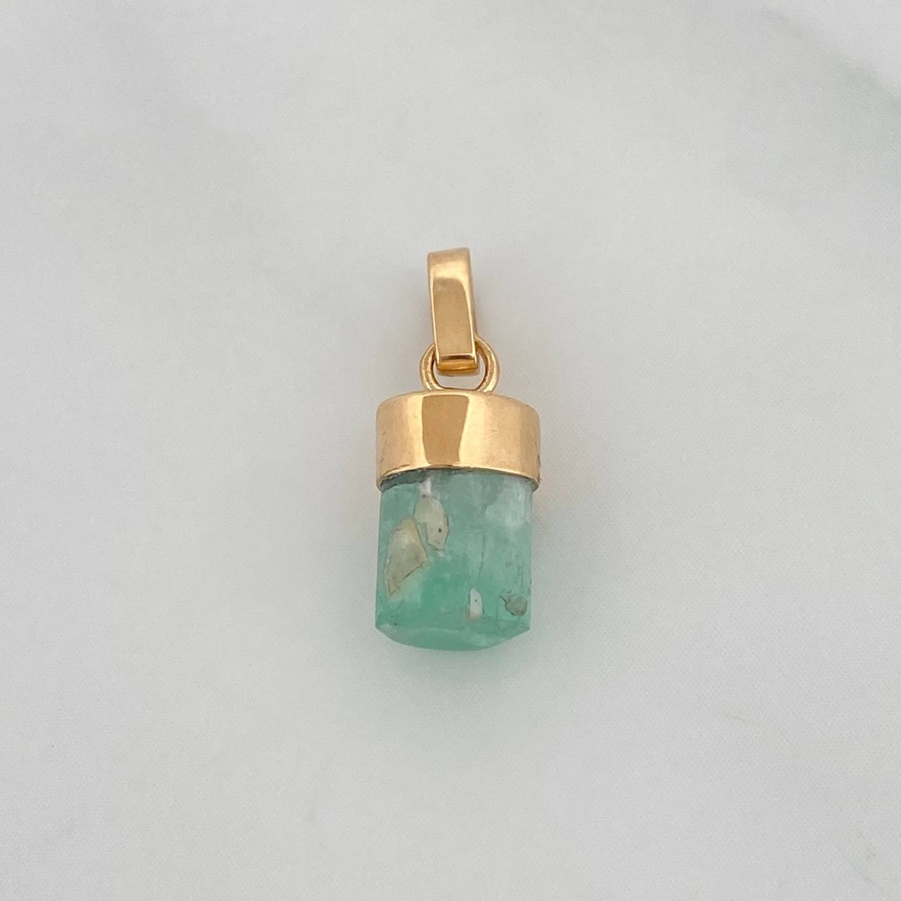 Dije Morralla Esmeralda 0.4g / 1.5cm Oro Amarillo 18K