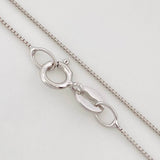 Set Cadena Veneciana + Dije Ancla Esmeralda 7pts / 1.45g / 45cm Oro Blanco 18K