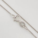 Set Cadena Veneciana + Dije Corazon Esmeralda 9pts / 1.5g / 45cm Oro Blanco 18K