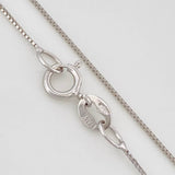 Set Cadena Veneciana + Dije Corazon Esmeralda 0.5pts / 1.55g / 45cm Oro Blanco 18K
