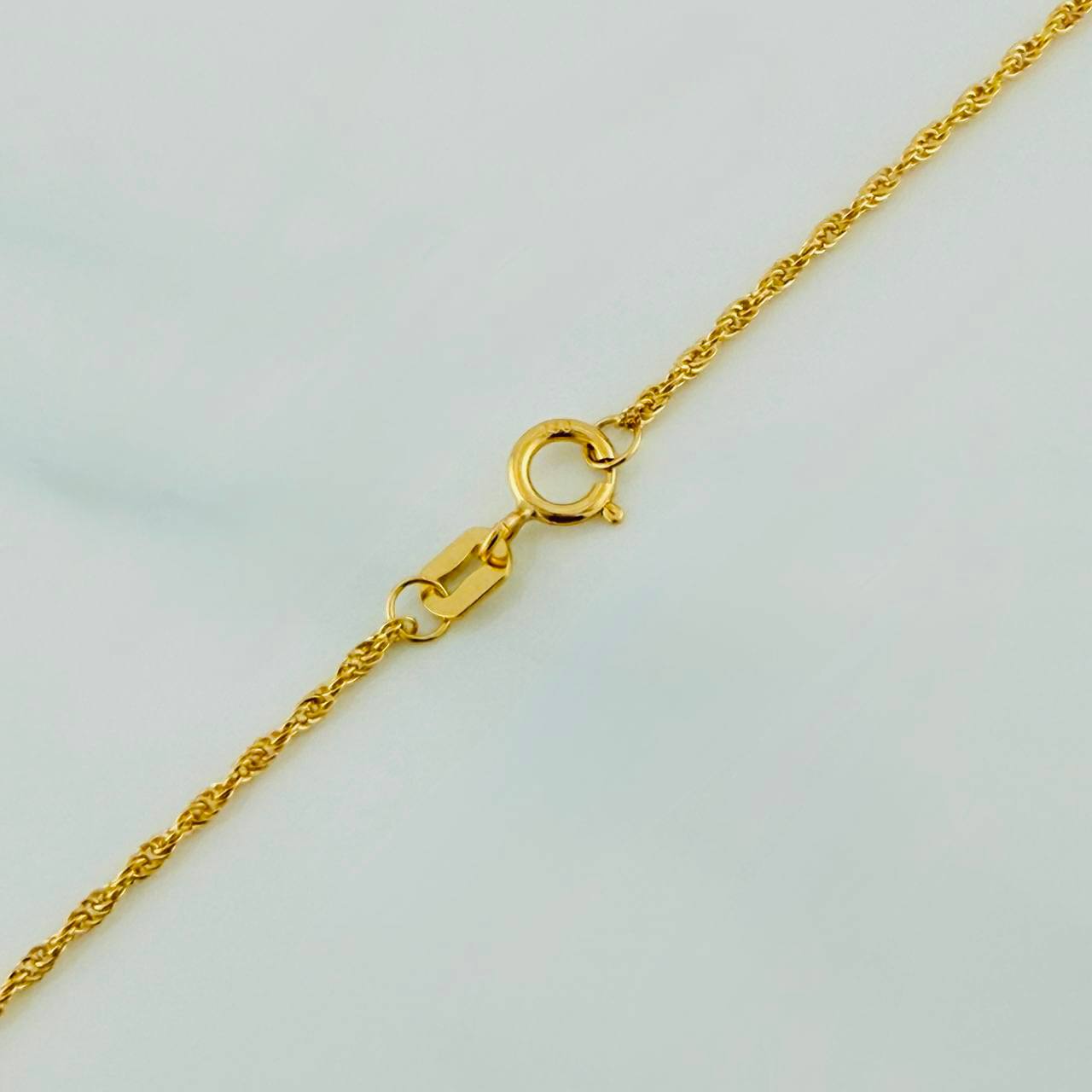 Set Lazo+Rectangular Esmeralda 1.1gr / 50cm / 1.2mm Oro Amarillo 18K &