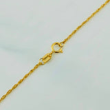 Set Lazo+Rectangular Esmeralda 1.1gr / 50cm / 1.2mm Oro Amarillo 18K &
