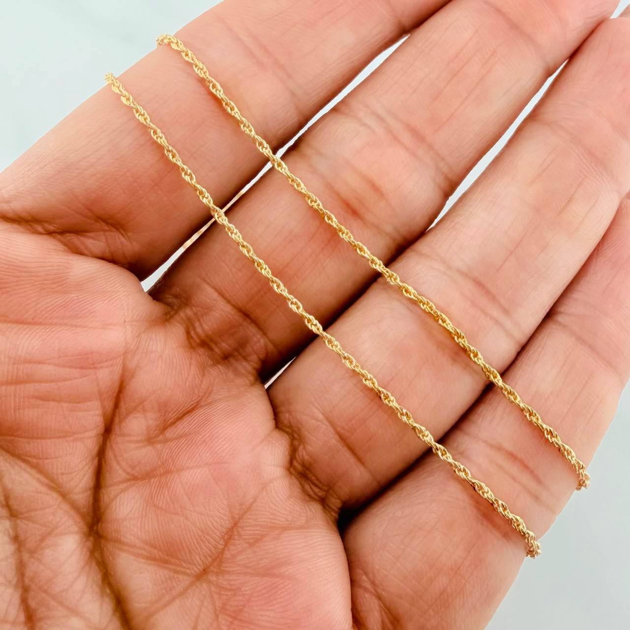 Set Lazo+Rectangular Esmeralda 1.1gr / 50cm / 1.2mm Oro Amarillo 18K &