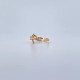 Anillo Avion 1.55gr / T6 / Circones Blancos Oro Amarillo 18K $