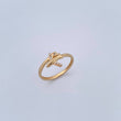 Anillo Avion 1.55gr / T6 / Circones Blancos Oro Amarillo 18K $