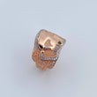 Anillo Silla De Caballo 10gr / T10 1/2 / Circones Verde Blancos Dos Oros Blanco Rosa 18K $