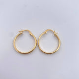 Candongas Nati 1.7gr / 2.4cm / Rayadas Oro Amarillo 18K $