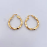Candongas Deis 2.55gr / 2.7cm / Rayadas Oro Amarillo 18K $
