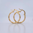 Candongas Jenn Mini 1.15gr / 2cm / Rayadas Oro Amarillo 18K $