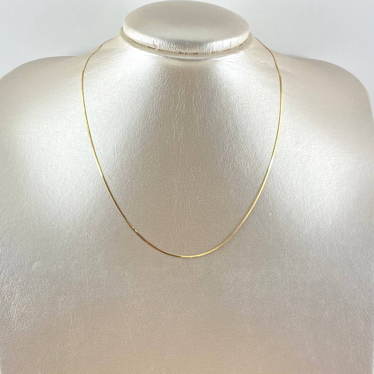 Cadena Mini Serpiente 1.2gr / 45cm / 1mm Oro Amarillo +3 18K (Oferta)