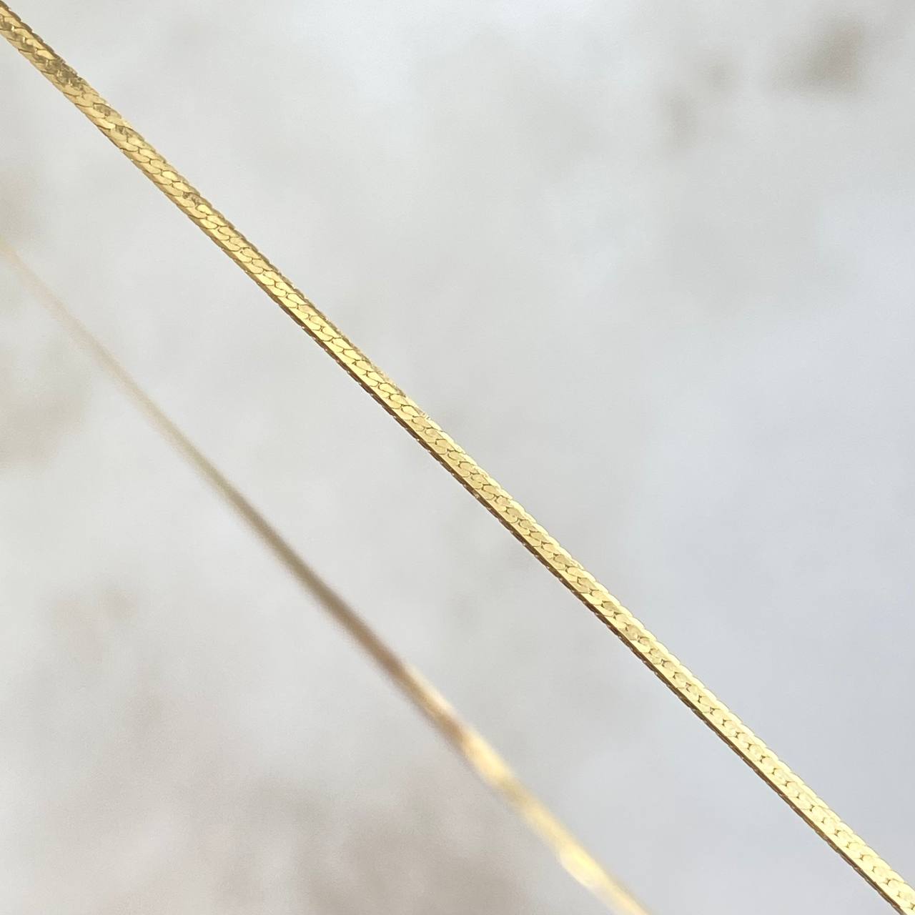 Cadena Mini Espejo 1.3gr / 50cm / +3Oro 18K *