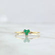 Anillo Trio 1.1gr / T6 1/2 / Esmeraldas 11Pts Oro Amarillo 18K (Joya) ©