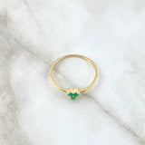 Anillo Trio 1.1gr / T6 1/2 / Esmeraldas 11Pts Oro Amarillo 18K (Joya) ©