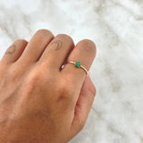 Anillo Trio 1.1gr / T6 1/2 / Esmeraldas 11Pts Oro Amarillo 18K (Joya) ©