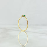 Anillo Trio 1.1gr / T6 1/2 / Esmeraldas 11Pts Oro Amarillo 18K (Joya) ©