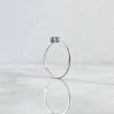 Anillo Trio 1.1gr / T6 1/2 / Esmeraldas 11Pts Oro Blanco 18K (Joya) ©