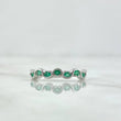 Anillo Eslalon 1.5gr / T6 1/4 / Esmeraldas 17Pts Oro Blanco 18K (Joya) ©