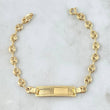 Pulso GC 3.05gr / 16cm / 4.8mm Liso - Placa Rectangular Bordeada Oro Amarillo 18K