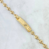 Pulso GC 3.05gr / 16cm / 4.8mm Liso - Placa Rectangular Bordeada Oro Amarillo 18K