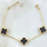 Pulso Aro Seguido Trebol 5.4gr / 17cm-18cm / Nac.Esp. Oro 18K ©
