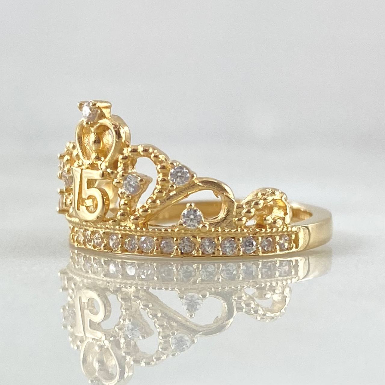 Anillo Corona 15s 2.65gr / T5 1/4 / Oro 18K